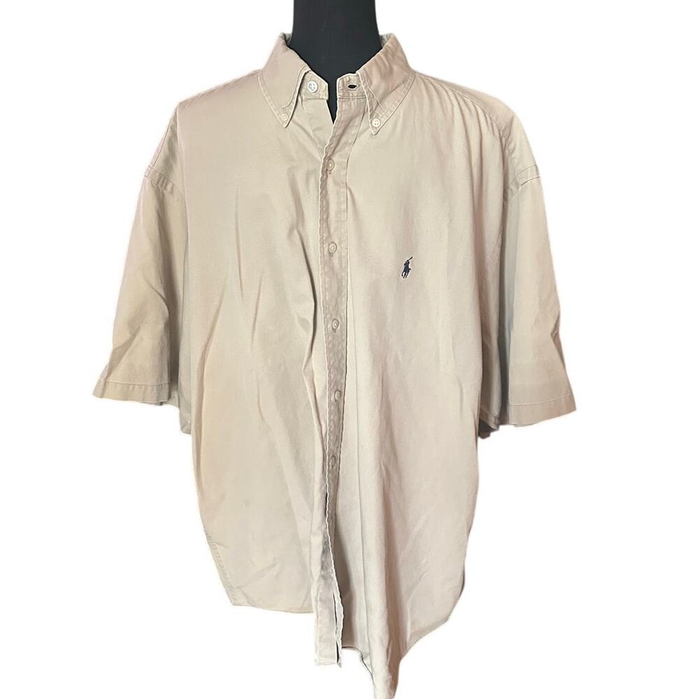 Ralph Lauren Tan Blake Short-Sleeved Shirt XXL
